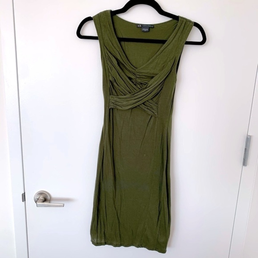 Armani Exchange women’s military green mini dress